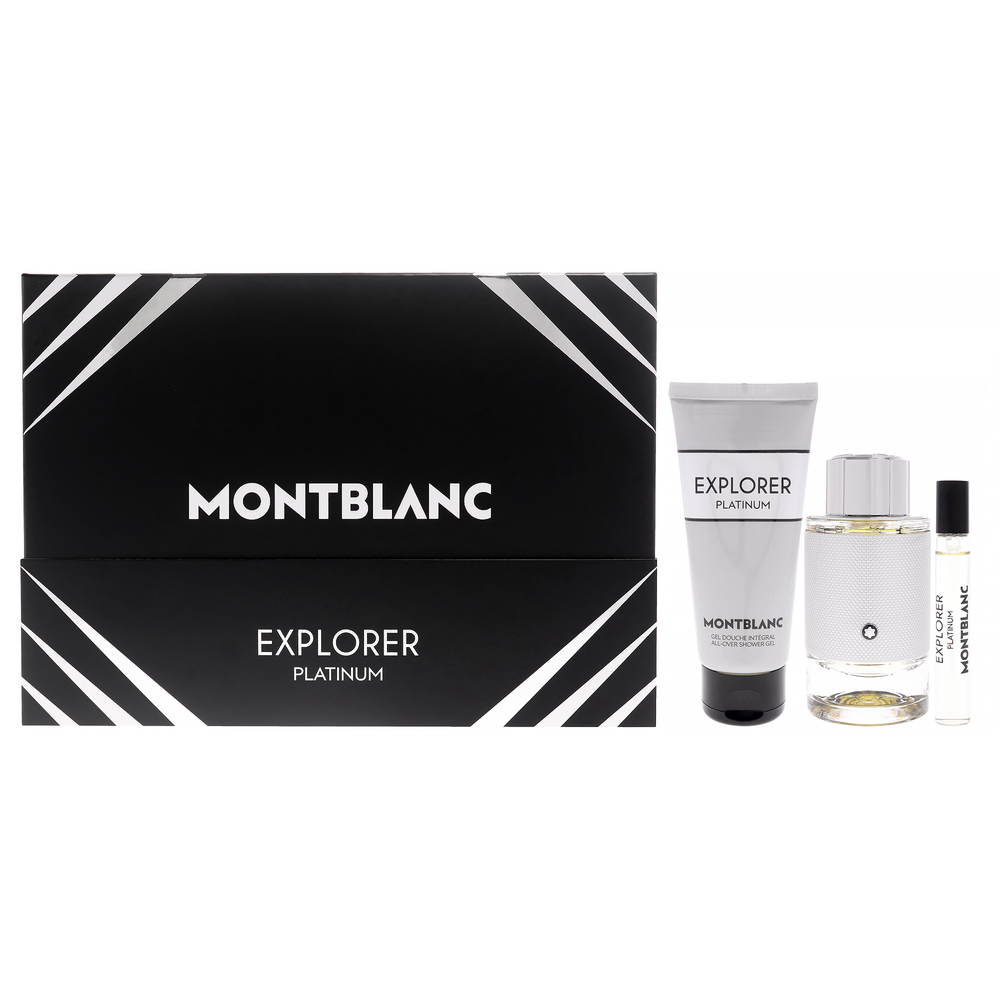 Explorer Platinum by Mont Blanc 3 Pc Gift Set